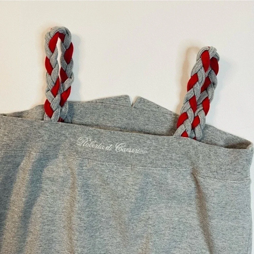 Roberta di Camerino Girls Grey Anchor Logo Bag Rope Straps Made in‎ Italy 10-12